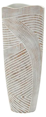 Zdjęcie produktu dla o Ferretti Wazon drewniany Ø 18x45 cm mycie na biało