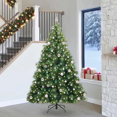 Obrázok produktu pre Maison Exclusive – Umelý vianočný stromček so 300 LED diódam, zelený, výška 240 cm, vyrobený z PE a PVC