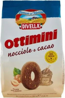 Zdjęcie produktu dla Ciastka Ottimini Nocciola 350g - Divella