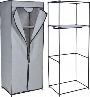 Immagine prodotto di Armadio tessile Fela con ripiano - grigio