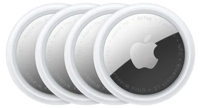 Obrázek produktu pro Apple AirTag, Osobní, Vyhledávač, Stříbrná, Bílá, Prachuodolný, Odolné vůči kapkám, Odolné vůči vodě, IP67, CR2032