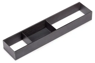 Produktbild von Emuca Schubladenorganisator Orderbox, 100x470mm, Stahl und Holz, Anthrazitgrau