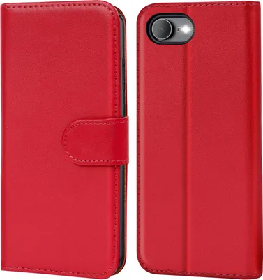 Produktbild von Conie Klapp Tasche für Apple iPhone 16e Kartenfach Rundumschutz Hülle in Rot