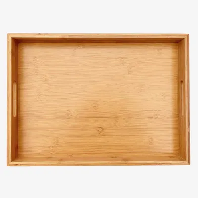 Bambus-Tablett rechteckig 40x28x4 cm mit Griffen