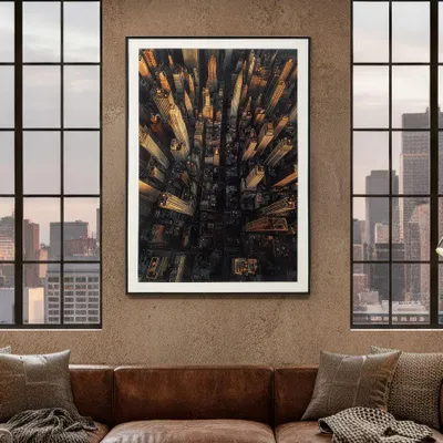 Obrázek produktu pro Lakovaný obraz na plátně s rámem a reliéfy 72x4x102 cm