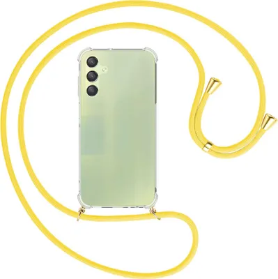 Produktbild von Handykette Backcover-Schutzhülle mit Band (Metall goldfarben) für Samsung Galaxy A15  - gelb