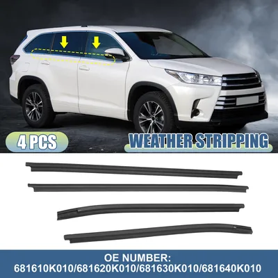 Image de 4pcs Joints d'étanchéité de vitre de fenêtre No.681610K010/681620K010 pour TOYOTA HILUX