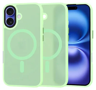 Produktbild von Techsuit HaloFrost Back Cover Hülle mit MagSafe für Apple iPhone 16 - Hellgrün