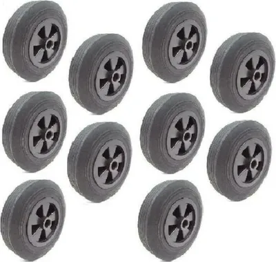Produktbild von 10 Stück Gummiräder Gummirad 200 mm Laufrolle Vollgummirad Hartgummirad Rolle