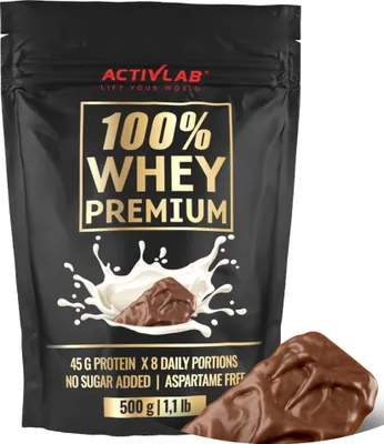 Produktbild von Activlab 100% Whey Premium 500g, hoher Proteingehalt, basierend auf Molkenproteinkonzentrat - Milchbar