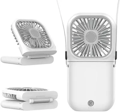 Obrázek produktu pro Mini ventilátor, přenosný stojanový ventilátor, ochlazování vzduchu, dobíjecí powerbanka s kapacitou 3000 mAh