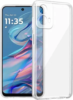 Produktbild von Cadorabo Hülle für Motorola Moto G45 Hülle Silikon Handyhülle Case Cover aus [Nie vergilben Technologie], Kratzfeste und stoßfeste Schutzhülle VOLL TRANSPARENT