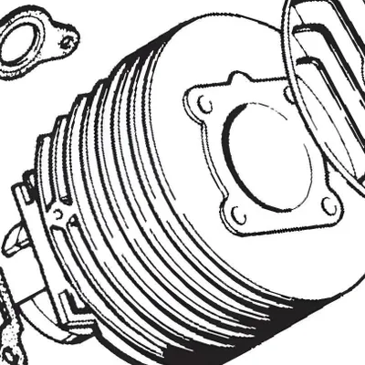 Zdjęcie produktu dla Zestaw cylindrów Polini z żeliwa szarego sport 130cc 57mm do Vespa 125 ETS / PK / Primavera 2T / ET3 2T / XL