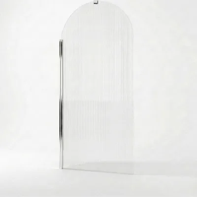 Produktbild von Geriffelter Badewannenaufsatz – 80 x 140 cm – Chrom – LIVIA