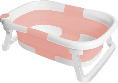 Produktbild von Faltbar Baby Badewanne Babybadewanne Rutschfeste Badebecken Duschwanne für Neugeborene Rosa
