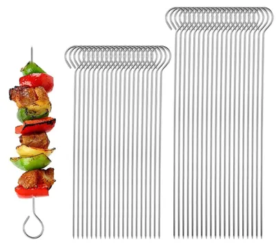 Produktbild von Set mit 40 Edelstahl-Grillspießen für Grill und Ofen