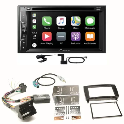 Produktbild von Pioneer AVH-Z3200DAB Carplay Bluetooth Einbauset für Mercedes CLK W209 Facelift