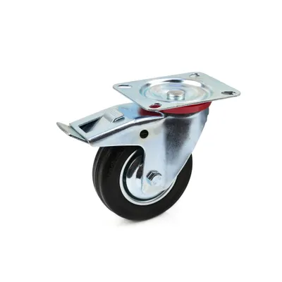 Obrázok produktu pre Koliesko na vozíky 125x33mm otočné s brzdou 15913