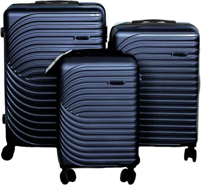 Produktbild von Reisekofferset 3-teilig, Hartschale, 360° Rollen und Innenaufteilung Navyblau