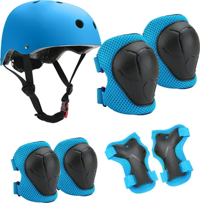 Produktbild von Teile/satz Kinder Radfahren Schutzausrüstung Kit Rollschuh Skateboard Skating Bike Roller Einstellbare Helm Knie Ellenbogen Pad Handgelenk Schutz Protector