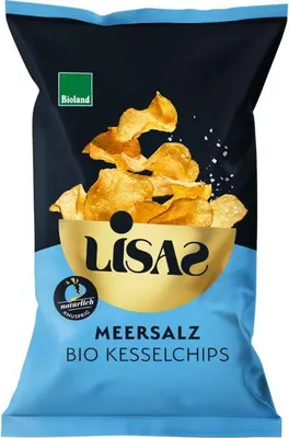 Produktbild von Lisas  Kesselchips Meersalz 50g