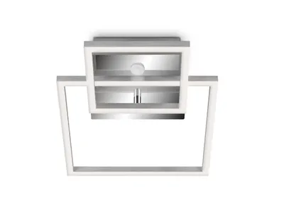 Produktbild von TELEFUNKEN FRAME LED Deckenleuchte, Bewegungsmelder, Dämmerungssensor, Reichweite 6m, Schwenkbar, silberfarbig, 35,8 x 26 x 7,6 cm