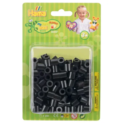 Image de Hama Maxi Iron Beads Black, 250pcs.