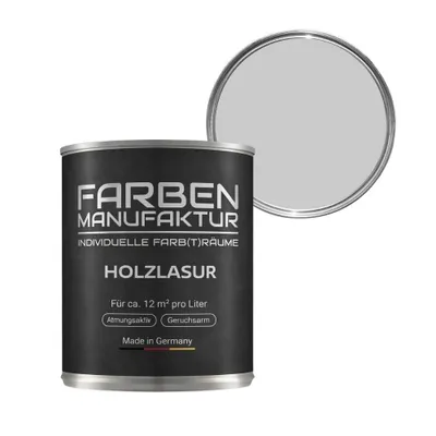 Produktbild von Farben Manufaktur Holzlasur Lasur Holzfarbe nicht deckend RAL 1L - ca. RAL 7047 Telegrau-4