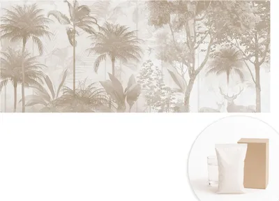 Obrázek produktu pro Samolepicí fototapeta – nástěnné obrazy do obývacího pokoje – 208 x 146 cm – dekorativní fólie na stěny – moderní design pro výzdobu stěn – tapety do interiérů – tropická krajina