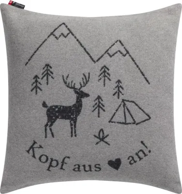 Produktbild von David Fussenegger Kissenhülle Silvretta 'Kopf aus' 50 x 50 cm Graphit - Grau