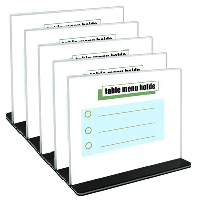 Image de 5 supports de table format A5 pour menus et informations
