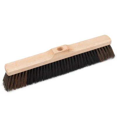 Zdjęcie produktu dla Drewniana głowica miotły Miotła domowa z gwintem 22 mm, włókna PET, bez trzonka, szerokość: 40 cm