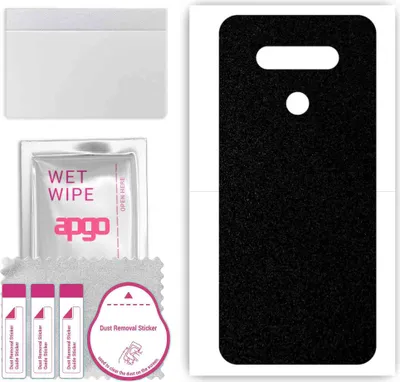 Produktbild von apgo Rückseite Schutzfolie, Skin, kompatibel mit LG Stylo 6, Hinten Displayschutzfolie aus Vinylfolie, kratzfest, einfache Montage - Mattschwarz