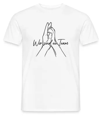 Produktbild von Spreadshirt Wir Sind Ein Team | Mensch Und Hund Männer T-Shirt, XXL, Weiß