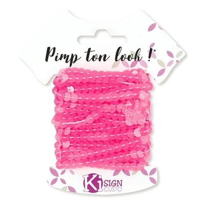 Immagine prodotto di 6 Nastro con paillettes 6 m - Rosa neon