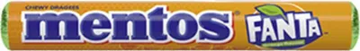 Produktbild von Mentos Kaudragees Fanta Dragees mit Orangengeschmack einzeln 37.5g