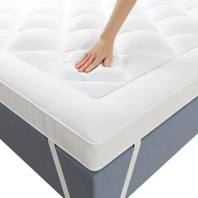 Image de CASABEL Surmatelas Douceur 140 x 190 cm en Microfibre Respirante avec Liseré Blanc