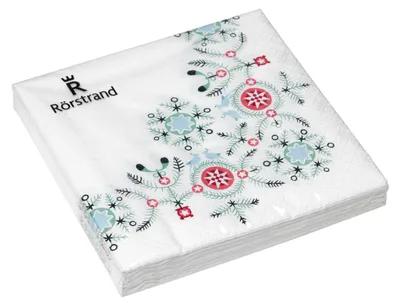 Image de Serviettes Rörstrand Swedish Grace Winter, 33 x 33 cm, lot de 20, 1016585