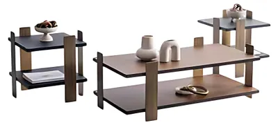 Image de Table basse avec deux tables d'appoint - moderne et fonctionnelle
