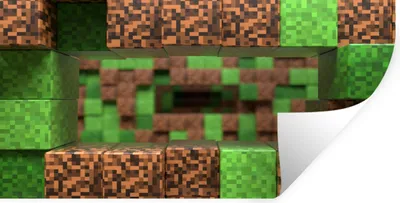 Produktbild von MuchoWow® Wandtattoo Wandsticker Wandaufkleber Spiele - Blöcke - Minecraft - Spiele - Kinder 40x20 cm Selbstklebend und Repositionierbar - Aufkleber