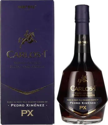 Image de Carlos I Solera Gran Reserva PEDRO XIMÉNEZ Brandy de Jerez 40,3% Vol. 0,7l en boîte cadeau