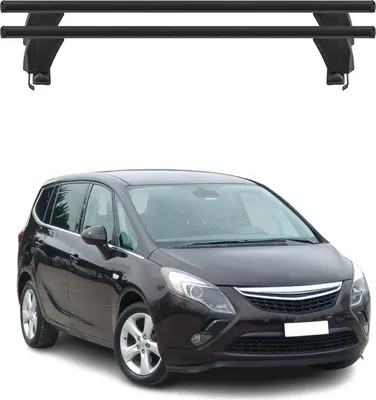 Image de Menabo Barres de toit Transversales pour Opel Zafira Tourer 2011-2019 Alu Noir