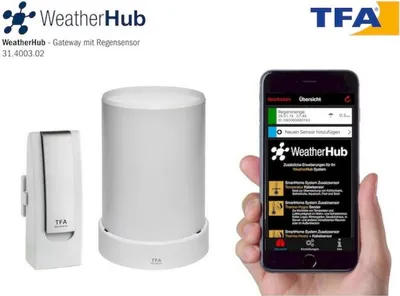 Produktbild von TFA - Starter-Set Regenmesser WEATHERHUB 31.4003.02 - weiß