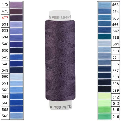 100m / 1 Spule Unipoly 120 TEX14x2 Polyester dunkellila