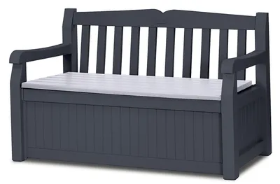 Produktbild von Keter Auflagenbox Garden Bench Gartenbank / Universalbox mit Sitzfunktion, anthrazit