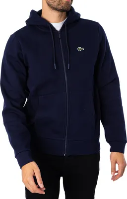 Produktbild von Lacoste Hoodie mit Reißverschlusslogo, Blau M