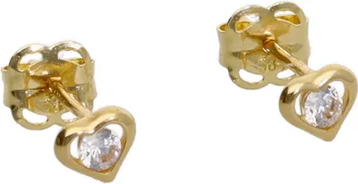 Produktbild von New Bling Goud 9NBG-0097 Oorknop Hartje - Zirkonia - 4mm - Goud