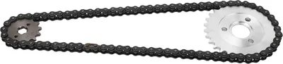 Image de Kit de pignon à chaîne, pignon arrière à chaîne, pignon à chaîne 420, pignon arrière 120 mm, chaîne 420 à 78 maillons, volant d'inertie à chaîne 14T