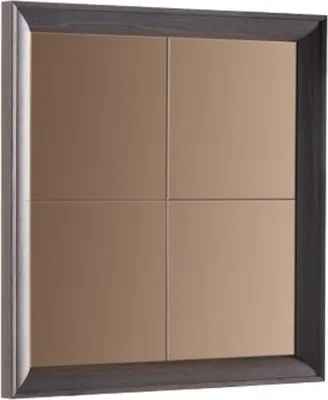 Image de Miroir en bois brun au design élégant pour le salon et le couloir