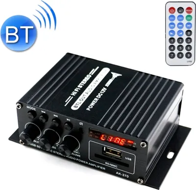 Obrázek produktu pro AK370 12V Domácnost / auto Bluetooth HIFI zesilovač Audio s dálkovým ovládáním